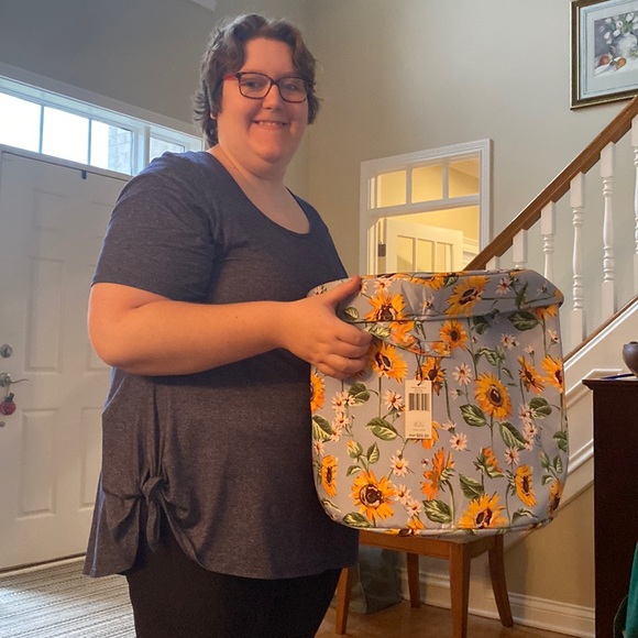 Vera Bradley Other - Vera Bradley storage bin with lid sunflower sky nwt